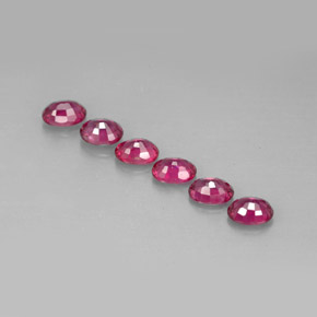 캐럿 천연 핑크 레드 루비 보석, 타원형 컷, 4×3.2 mm, VS