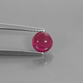 1.43캐럿 천연 핑크 레드 루비, 투명한, 5.76 mm, 투명/반투명