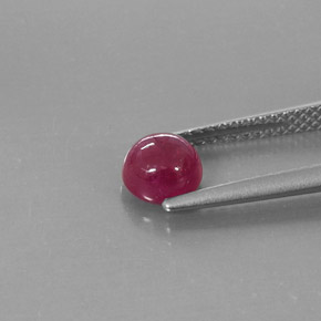1.43캐럿 천연 핑크 레드 루비, 투명한, 5.76 mm, 투명/반투명