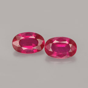 캐럿 천연 핑크 레드 루비 보석, 타원형 컷, 7.1×4.8 mm, VS-SI
