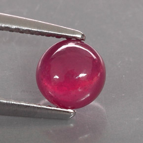 1.26캐럿 천연 핑크 레드 루비, 투명한, 5.68 mm, 투명/반투명
