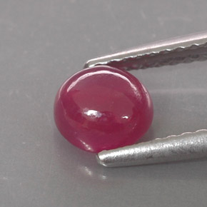 1.26캐럿 천연 핑크 레드 루비, 투명한, 5.68 mm, 투명/반투명