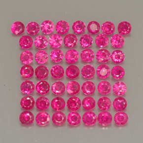 캐럿 천연 핑크 레드 루비 보석, 라운드 컷, 1.67 mm, VS-SI