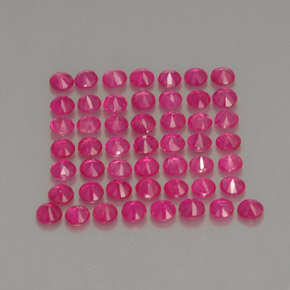 캐럿 천연 핑크 레드 루비 보석, 라운드 컷, 1.72 mm, VS-SI