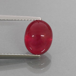 4.18캐럿 천연 레드 루비, 투명한, 9.3×7.6 mm, 투명/반투명