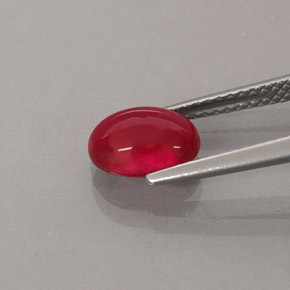 2.46캐럿 천연 레드 루비, 투명한, 8.5×6.4 mm, 투명/반투명