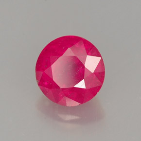 1.17캐럿 천연 레드 루비, 라운드 컷, 5.89 mm, SI
