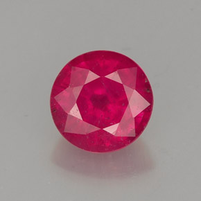 1.16캐럿 천연 레드 루비, 라운드 컷, 6.11 mm, SI