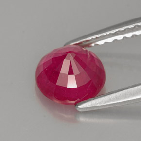 1.16캐럿 천연 레드 루비, 라운드 컷, 6.11 mm, SI