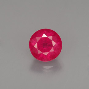 1.28캐럿 천연 레드 루비, 라운드 컷, 6.10 mm, SI