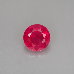 1.12캐럿 천연 레드 루비, 라운드 컷, 6.00 mm, SI