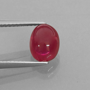 2.82캐럿 천연 레드 루비, 투명한, 8.4×6.6 mm, 투명/반투명