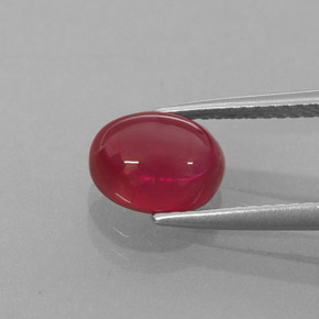 2.82캐럿 천연 레드 루비, 투명한, 8.4×6.6 mm, 투명/반투명