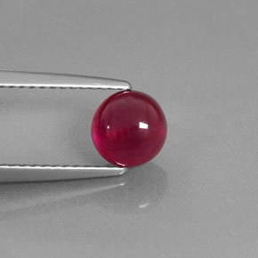 1.95캐럿 천연 레드 루비, 투명한, 6.31 mm, 투명/반투명