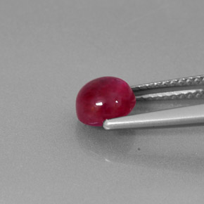 1.95캐럿 천연 레드 루비, 투명한, 6.31 mm, 투명/반투명