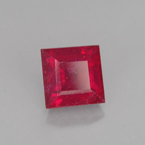 1.83캐럿 천연 레드 루비, 스퀘어, 6.2×6.2 mm, SI
