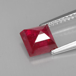 1.83캐럿 천연 레드 루비, 스퀘어, 6.2×6.2 mm, SI