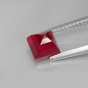 1.94캐럿 천연 레드 루비, 스퀘어, 6×5.8 mm, VS-SI
