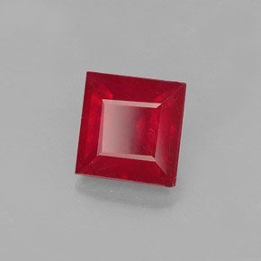 1.45캐럿 천연 레드 루비, 스퀘어, 6.2×6 mm, SI