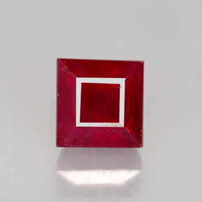 2.39캐럿 천연 레드 루비, 스퀘어, 6.2×6.2 mm, SI