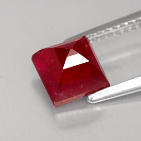 2.39캐럿 천연 레드 루비, 스퀘어, 6.2×6.2 mm, SI