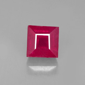 2.17캐럿 천연 핑크 레드 루비, 스퀘어, 6.1×6 mm, SI