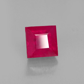 2.17캐럿 천연 핑크 레드 루비, 스퀘어, 6.1×6 mm, SI