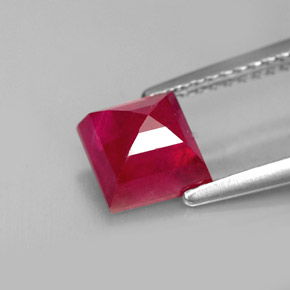 2.17캐럿 천연 핑크 레드 루비, 스퀘어, 6.1×6 mm, SI