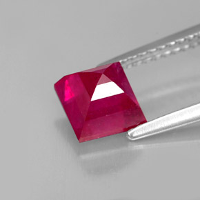 2.18캐럿 천연 핑크 레드 루비, 스퀘어, 6.1×6 mm, SI
