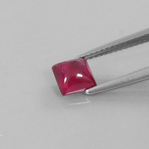 1.41캐럿 천연 핑크 레드 루비, 투명한, 5.8×5.8 mm, 투명/반투명