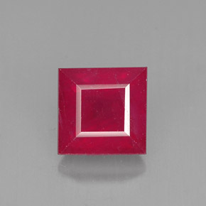 1.73캐럿 천연 핑크 레드 루비, 스퀘어, 6.2×6 mm, SI