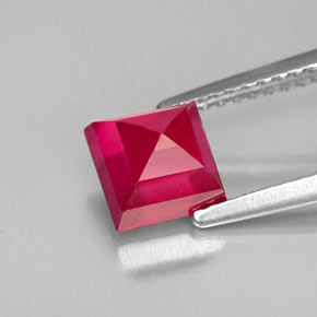 2.03캐럿 천연 레드 루비, 스퀘어, 6.1×6.1 mm, SI