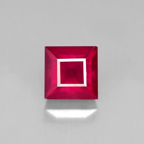 1.92캐럿 천연 레드 루비, 스퀘어, 6.1×6.1 mm, SI