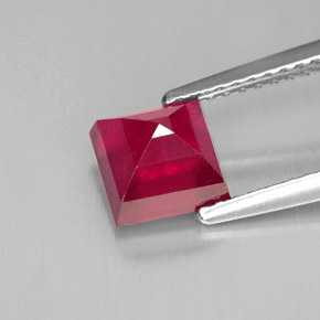 1.92캐럿 천연 레드 루비, 스퀘어, 6.1×6.1 mm, SI