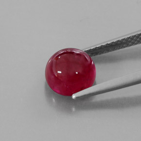 3.23캐럿 천연 레드 루비, 투명한, 7.54 mm, 투명/반투명