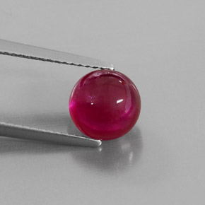3.35캐럿 천연 레드 루비, 투명한, 7.56 mm, 투명/반투명