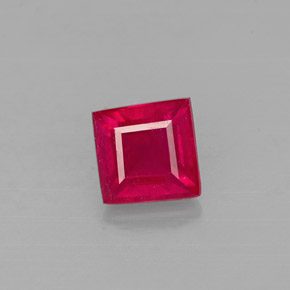 0.83캐럿 천연 레드 루비, 스퀘어, 4.9×4.8 mm, VS-SI