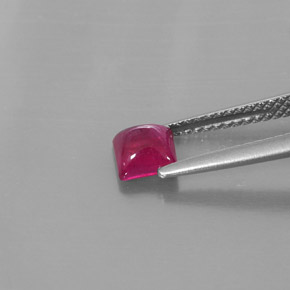 1.00캐럿 천연 레드 루비, 투명한, 5.1×5 mm, 투명/반투명