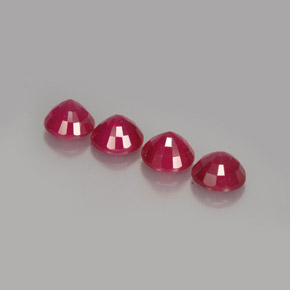 캐럿 천연 핑크 레드 루비 보석, 라운드 컷, 6.12 mm, SI