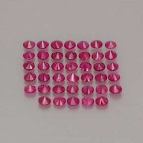 캐럿 천연 핑크 레드 루비 보석, 라운드 컷, 1.85 mm, VS-SI