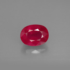 1.79캐럿 천연 핑크 레드 루비, 타원형 컷, 7.9×6 mm, SI