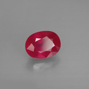 1.79캐럿 천연 핑크 레드 루비, 타원형 컷, 7.9×6 mm, SI