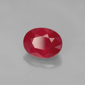 2.00캐럿 천연 핑크 레드 루비, 타원형 컷, 8.1×6.2 mm, SI