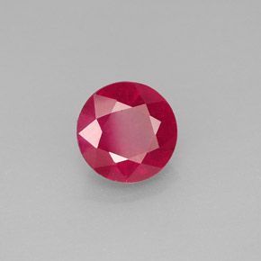 1.87캐럿 천연 핑크 레드 루비, 라운드 컷, 7.23 mm, SI