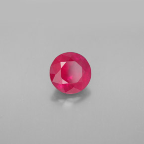 1.61캐럿 천연 핑크 레드 루비, 라운드 컷, 6.80 mm, SI