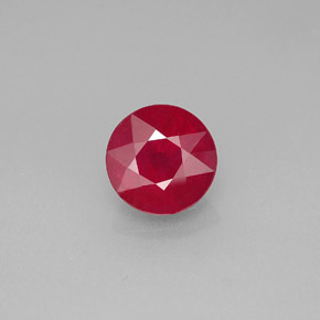 1.92캐럿 천연 핑크 레드 루비, 라운드 컷, 7.20 mm, SI-I1