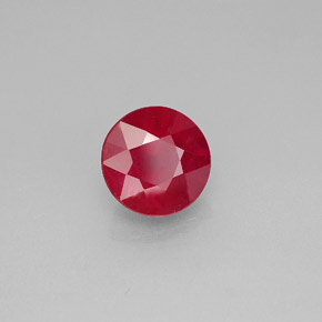 1.92캐럿 천연 핑크 레드 루비, 라운드 컷, 7.20 mm, SI-I1
