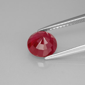 1.92캐럿 천연 핑크 레드 루비, 라운드 컷, 7.20 mm, SI-I1