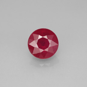 2.02캐럿 천연 핑크 레드 루비, 라운드 컷, 7.20 mm, SI-I1