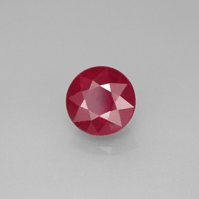 2.02캐럿 천연 핑크 레드 루비, 라운드 컷, 7.20 mm, SI-I1